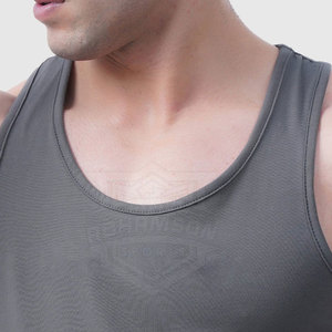 Camisetas sin mangas informales para hombre con servicio OEM de último diseño, camiseta sin mangas de punto transpirable de talla grande de alta calidad, precio bajo - Product Image 5
