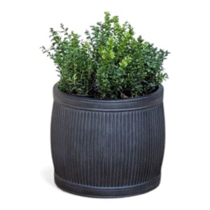 Macetas de Metal Galvanizado Estilo Tambor Azul, Contenedores Industriales Resistentes para Plantas de Jardín y Decoración del Hogar - Product Image 2