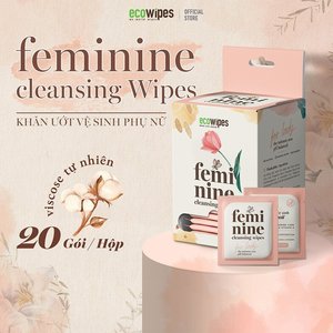 ECOWipes ผ้าเช็ดทำความสะอาดผ้าฝ้ายสำหรับผู้หญิงสีส้มสีชมพูขนาด15x20ซม. สำหรับทำความสะอาดสำหรับผู้ใหญ่นำเข้าจากเวียดนาม - Product Image 1