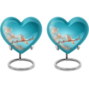 ชุดรูปหัวใจลายนกพิราบแสงแดดสำหรับอัฐิ2-3นิ้ว - Product Image 1