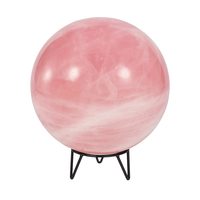 Sphère de cristal de quartz rose naturel poli de haute qualité, 12,3 kg, rose, pour la guérison énergétique, la méditation et le Feng Shui (vente en gros)