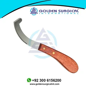 Vente en gros GOLDEN Brand Bot Egg Knife Manche en bois Soins vétérinaires pour chevaux Outils de toilettage Fournitures Modèle GSIB-100403 - Product Image 5