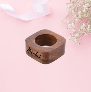 Anillos de tejido con cuentas de madera con borlas, servilleteros con cuentas de madera, Decoración de mesa, hebillas para servilletas, venta al por mayor, servilletero, restaurante - Product Image 5