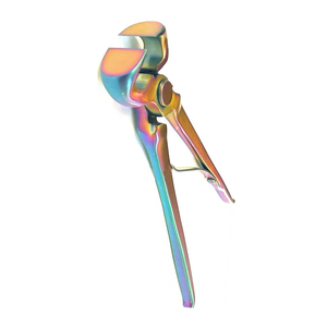 Pinza de pezuña veterinaria ecológica reutilizable de acero inoxidable con mango rojo - Product Image 4