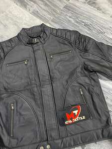 Veste en cuir de vachette de haute qualité avec logo personnalisé 2026, fabriquée par Movatextiles, pour le streetwear - Product Image 4