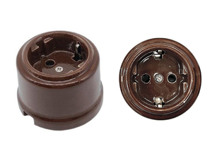 Base in porcellana marrone 16A 250V (F-Bright 2902021-MA) - Product Image 1