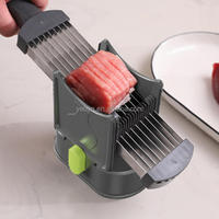 Machine à trancher la viande manuelle, coupe-viande à manivelle, hachoir à julienne, robot culinaire en acier inoxydable pour saumon, poisson, bœuf, hachoir à viande