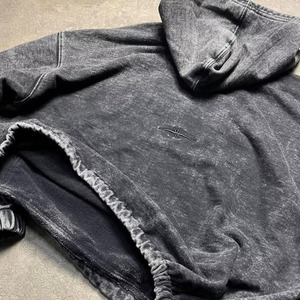 Sudadera con capucha para hombre ODM personalizada de alta calidad de peso pesado Sudadera con capucha en blanco lavado ácido vintage de gran tamaño - Product Image 4