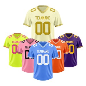 เสื้อเจอร์ซีย์อเมริกันฟุตบอลสั่งทำเสื้อเจอร์ซีย์สไตล์ใหม่ปักลาย - Product Image 1