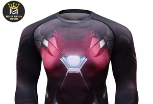 เสื้อแรชการ์ดสำหรับผู้ชายวัสดุแท้แบบซับลิเมชันต่ำ - Product Image 6