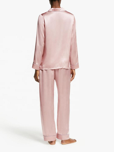 Pyjamas à manches longues et pantalons en satin de soie pour femmes Pyjamas à manches longues et pantalons en satin de soie pour femmes Pyjamas de nuit pour femmes - Product Image 4