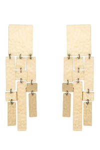 Pendiente de aro de Latón chapado en oro para niña - Product Image 6