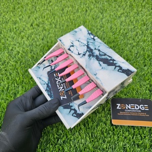 Pinzas de extensión de pestañas de acero inoxidable sostenibles, Punta Negra de Color rosa, Mega volumen, herramienta de pestañas ligera probada a mano - Product Image 5