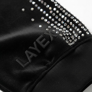 Conjunto Deportivo Ligero de Dos Piezas para Mujer, Sudadera con Capucha y Pantalones Deportivos de Felpa de Algodón con Pedrería - Product Image 4