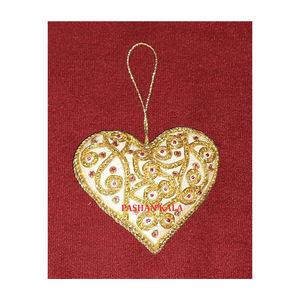 Festival Hanging Decoration Latest Design Zari Embroidery With Beaded Work <b>Christmas</b> Hanging Ornaments With Luxury Packaging - Product Image 1