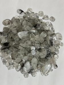 ผลึกควอตซ์เจียระไนแบบหยาบสีดำธรรมชาติเกรด AAA ปรับเทียบเครื่องประดับอัญมณีกึ่งมีค่า - Product Image 2