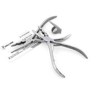 2024 herramienta profesional para extensiones de cabello, alicates de microcuentas de acero inoxidable, alicates para prensar ondas de playa con Color plateado de 2 agujeros - Product Image 5