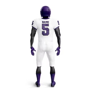 Uniforme de football américain à séchage rapide prix de gros 100% polyester 2025 dernière conception maillot de football américain nouveau style jeunesse - Product Image 3