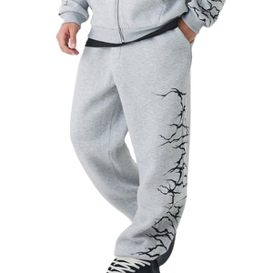 Lettre personnalisée impression et la figure hommes survêtement DTG impression sweat à capuche pantalon évasé décontracté 2 pièces ensemble - Product Image 5