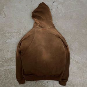 Recién llegado invierno 100% algodón lavado ácido impreso Flare Set para adultos cremallera chándales secado rápido transpirable ecológico - Product Image 2