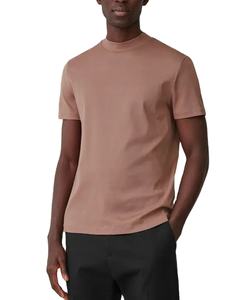 T-shirt élégant pour hommes professionnels vêtements tricotés légers décontractés meilleure qualité couleur unie en gros - Product Image 1