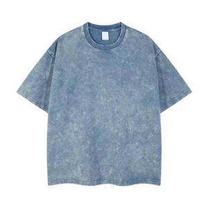 Ropa de talla grande de algodón ligero en blanco lavado ácido camiseta logotipo personalizado gráfico Vintage Camiseta 100% algodón mejor venta - Product Image 1