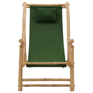 Outdoor Folding Chair Natural Bamboo <b>Frame</b> Wholesale <b>Cheap</b> Bamboo Beach Swimming Pool Camping Folding Chair - Product Image 1