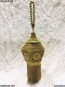 Pochette en cuir de luxe faite à la main pour dames élégante boîte en métal sac à main de soirée pour les fêtes de mariage - Product Image 4