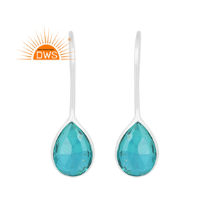 ต่างหูควอตซ์พลอยสีเงินคุณภาพดีแบบคู่ดูเพลทจากผู้ผลิตเครื่องประดับ - Product Image 1