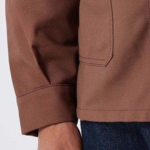 Logo personnalisé homme col de chemise plaine doublé toile lourde poches cargo entraîneurs veste hommes concepteur travail hiver veste - Product Image 4