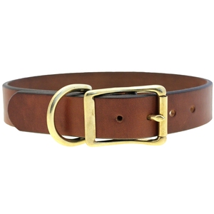 Collier de chien en cuir et laisses en cuir lisse lisse avec boucle en laiton Polich PAR ALWAN EXPORTS MODÈLE NO. AE27DC-093 - Product Image 1