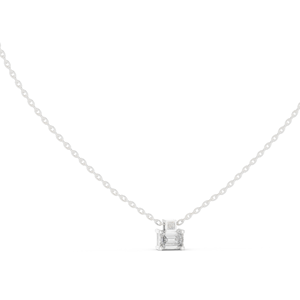 Collar con Colgante de Diamante de Laboratorio con Corte Baguette de 0.395 CT, VVS-VS EF CVD, Oro de 18K y 14K, Oro Rosa, Amarillo, Blanco, Estilo Minimalista - Product Image 1