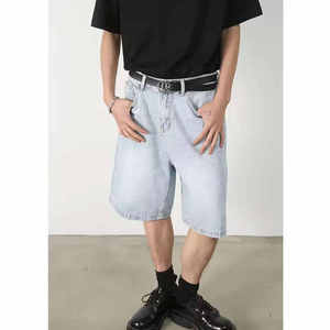 New Design 100% Cotton Summer Denim <b>Shorts</b> for <b>Men</b> Street Style Heavyweight <b>Cargo</b> Denim <b>Shorts</b> for <b>Men</b> - Product Image 6