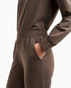 Conjunto personalizado de chándal de dos piezas para mujer Sudadera con capucha y hombros caídos y Joggers Ropa informal de secado rápido Chándal OEM para venta al por mayor - Product Image 5