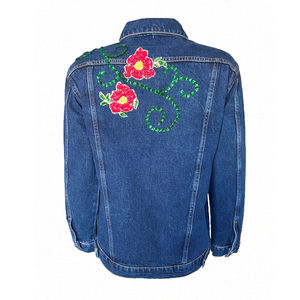 Fashion Streetwear Men <b>Jacket</b> Embroidery Denim <b>Jackets</b> MenWholesale <b>Light</b> Weight Breathable Jeans Denim <b>Jacket</b> for Women - Product Image 2