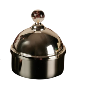 Vente d'usine Bol à dattes moderne arabe avec couvercle en bois Sans plomb et écologique Logo personnalisé Chocolat - Product Image 4