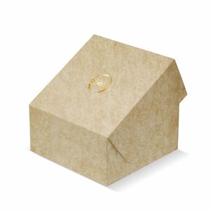 Personalised Square Cake <b>Boxes</b>-Recycled Cardboard Coloured 6-Point Glue for Gifts & Snacking - Product Image 3