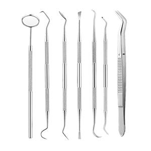 Miroir dentaire en acier inoxydable, kit d'instruments préparés pour dentiste, kit de soins dentaires, instruments, ensembles de scalers en forme de faucille, Narham Enterprises - Product Image 1