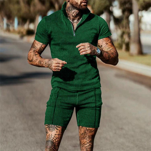 Conjunto de 2 piezas de verano con sublimación personalizada para hombre 2025, camisetas y pantalones cortos de manga corta, chándal informal elegante, conjunto de verano - Product Image 5