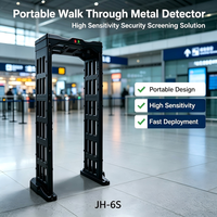 Détecteur de métaux portable à passage direct, 3 zones, haute sensibilité, portique de sécurité