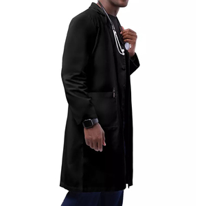 เสื้อกาวน์แพทย์แขนยาวแบบสั่งทำพิเศษสำหรับผู้ชาย ชุดแพทย์มืออาชีพ ตรวจจับเข็ม ใช้ในโรงพยาบาล ไซส์ XL - Product Image 3