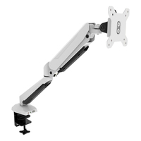 Bras de moniteur unique OMNI en aluminium, réglable en hauteur, inclinable et pivotant, pour écrans de 15 à 27 pouces, pour une stabilité accrue sur le bureau