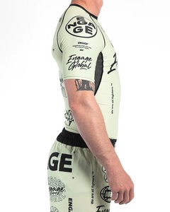 Custom Short Sleeve Surf Logo Mma Bjj Compression Shirt Sublimated Jiu Jitsu Rashguards Design Wholesale <b>Rash</b> <b>Guard</b> - Product Image 3