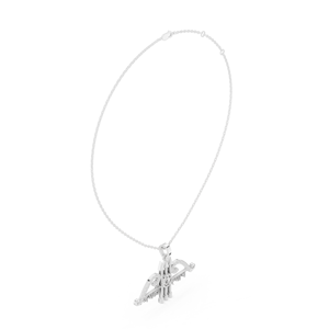 Collier pendentif en argent 925 plaqué or 10 carats pour femmes en gros, diamant rond taille brillant, ethnique, mariage, mode - Product Image 6