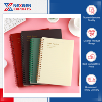 Carnet de notes en cuir Nexgen Exports avec reliure spirale PP, 80 feuilles, couleur et logo personnalisés, OEM/ODM, échantillon en 7 jours