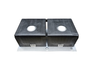 Évier de cuisine double bac à deux trous, fait main, en acier inoxydable 304, finition satinée brossée, sans robinet, fabriqué au Vietnam - Product Image 5