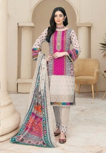 Costumes en coton brodé pour femmes Robe d'été pour femmes de haute qualité Style ethnique Inde Pakistan Vêtements Shalwar Kameez - Product Image 6