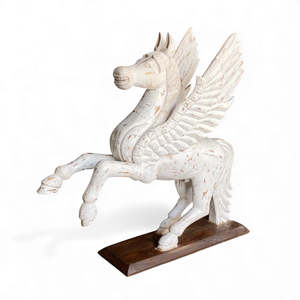 Caballo Alado Majestuoso, Diseño Shabby Chic Hecho a Mano, Obra de Arte con Patrón Animal - Product Image 4