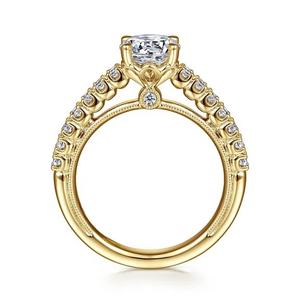 Anillo de compromiso de diamante de corte redondo cultivado en laboratorio, oro sólido de 18 quilates, Juego de puntas de 1,5-2,0 quilates, lujo de moda para mujeres, certificado IGI - Product Image 2