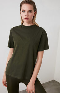 T-shirt personnalisé de haute qualité avec Logo, col rond, 100% coton, Slim, t-shirt femme, vente en gros, classique, blanc - Product Image 3